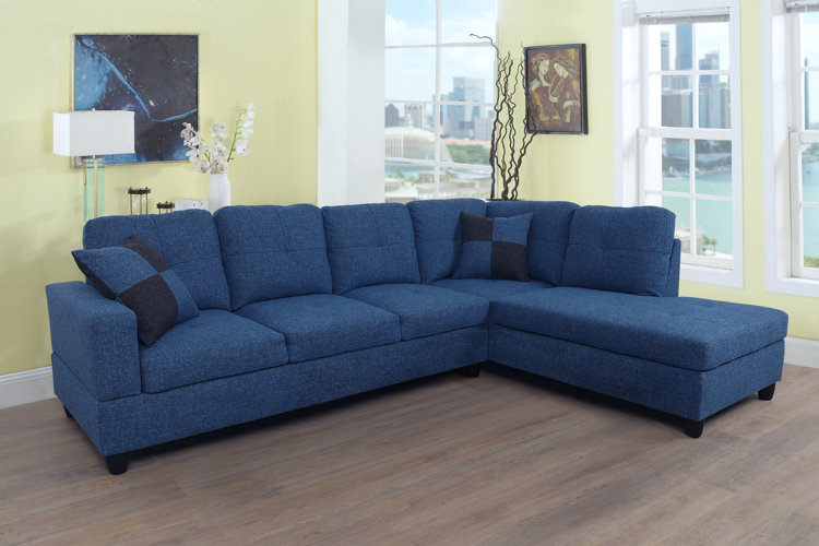 Comfy black deals sectional couch